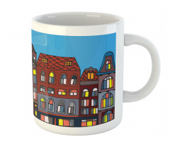 Graphic Colorful Houses Mug