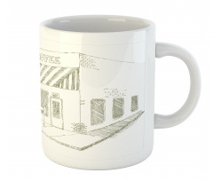 Urban Sidewalk Cafe Drawing Mug