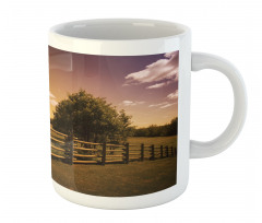 Rural Meadow Fence Sky Mug