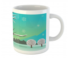 Bird on Snowy Branch Mug