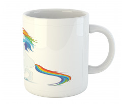 Reared up Horse Rainbow Mane Mug