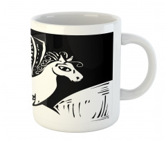 Monochromatic Pegasus Horse Mug