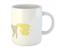 Blonde Little Horse Cartoon Mug