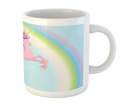 Unicorn and Pastel Rainbow Mug