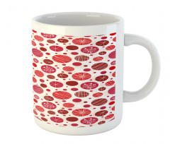 Circles Snowflake Motifs Mug