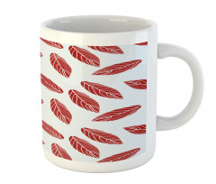 Modern Abstract Leaf Motif Mug