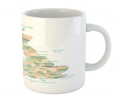 Country Names and Seas Mug