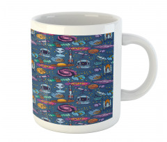 Hand Drawn Outer Space Mug