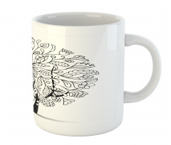 Abstract Leafy Floral Tree Mug