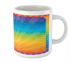 Retro Rainbow Colored Frame Mug