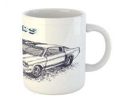 Sports Car Grunge Mug