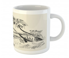 Tropical Beach Sketch Mug