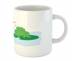 Cartoon 2 Frogs in Romance Mug