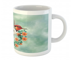 Bird with Flower Branch Mug