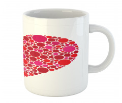 Dots Hearts Romantic Motif Mug