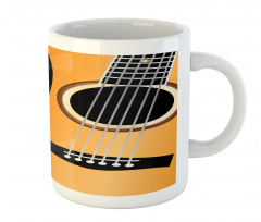 Piano Keys Wave and Guitar Mug