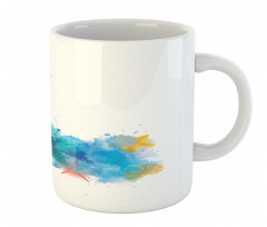 Seashells Blue Palm Art Mug