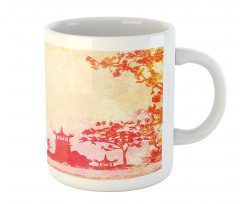 Chinese Lanterns Building Mug