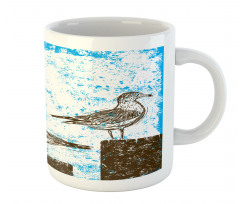 Grungy Sketch Seagulls Mug