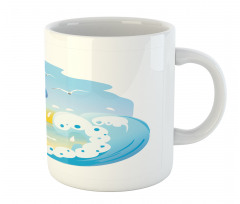 Seagull at Beach Kids Mug