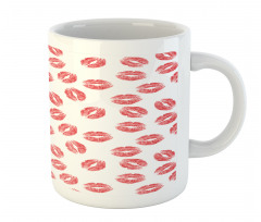 Red Lipsticks Kiss Marks Mug