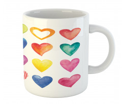 Watercolor Heart Romance Mug