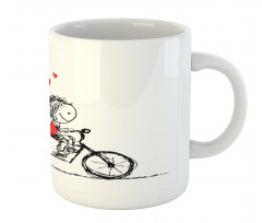 Couple Cycling Together Mug