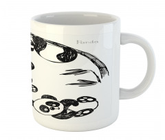 Hand Drawn Panda Poses Mug