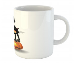 Cartoon Animal on Pumpkin Mug