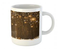 Wood and Snowflakes Mug