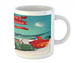 Santa in Classic Car Mug