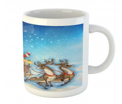 Santa in Sleigh Toys Mug