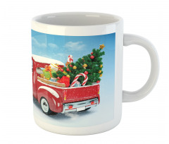 Red Truck Xmas Tree Mug