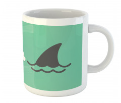 Skull Shark Marine Words Mug