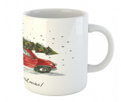 Retro Car with Tree Mug