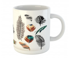 Bird Feather Retro Vibrant Mug