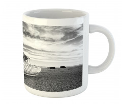 Wooden Boat on Beach Dusk Mug