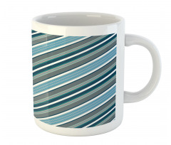 Grey and Blue Diagonal Mug