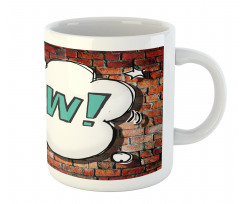 Words Cracked Brick Wall Mug