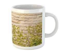 Brick Wall with Leaf Mug