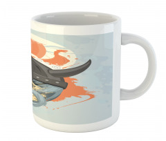 Ghost Warrior Cartoon Mug