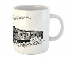 Rustic Old Train Mug