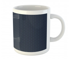 Blue Dots Retro Style Mug