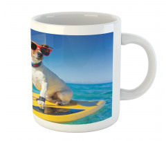 Dog Duck Surfing Mug