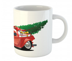 Red American Truck Mug