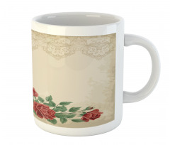 Vintage Love Red Roses Mug