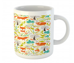 Wild Fox Wolf Flower Mug