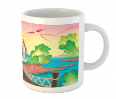 Wooden Bridge and Bird Mug