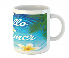 Palm Leaves Plumeria Mug