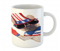 Patriotic Pug Dog Mug
